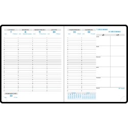 Exacompta - 22842E - Recharge agenda de bureau Horizons 22 - 18,5 x 22,5 cm - Semainier janvier à décembre 2026