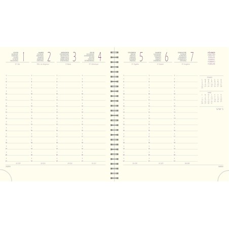 Exacompta - 180842E - Recharge pour agenda de bureau Eurotime 18S spiralé - 15 x 17 cm - Semainier janvier à décembre 2026