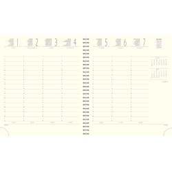 Exacompta - 18342E - Agenda semainier de bureau Eurotime 18S spiralé Swan - 15 x 17 cm - Janvier à décembre 2026 - Coloris aléat