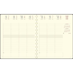EXACOMPTA Semainier de bureau Eurotime 22S spirale multilingue Barbara répertoire 225x185 mm Noir