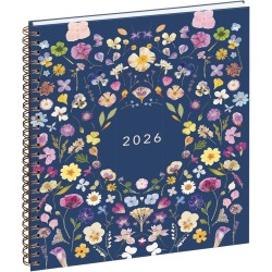 Exacompta - 2208022E - Agenda semainier de bureau Eurotime 22S spiralé Chemin des Marettes recyclé - 18,5 x 22,5 cm - Janvier à 