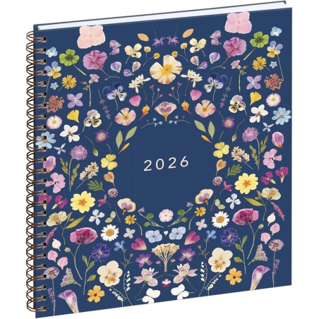 Exacompta - 2208022E - Agenda semainier de bureau Eurotime 22S spiralé Chemin des Marettes recyclé - 18,5 x 22,5 cm - Janvier à 