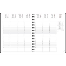 Exacompta - 2208022E - Agenda semainier de bureau Eurotime 22S spiralé Chemin des Marettes recyclé - 18,5 x 22,5 cm - Janvier à 
