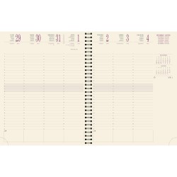 Exacompta - 27222E - Agenda semainier de bureau Eurotime 27 Spiralé Forever - 21 x 27 cm - Janvier à décembre 2026 - Coloris alé