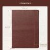 Beechmore Books Carnet de Notes Lignées - XL A4, Marron I Journal Couverture Rigide Premium Cuir Vegan, Papier Ligné Crème Épais