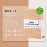 Beechmore Books Carnet de Notes Lignées - XL A4 Style de liège Journal Couverture Rigide Premium Cuir Vegan, Papier Ligné Crème 