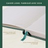 Beechmore Books Carnet de Notes Lignées - XL A4, Vert I Journal Couverture Rigide Premium Cuir Vegan, Papier Ligné Crème Épais 1