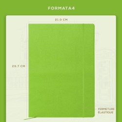 Beechmore Books Carnet ligné de 21,6 x 29,2 cm - Format A4-160 pages lignées - Couverture rigide en cuir - Pour homme et femme -