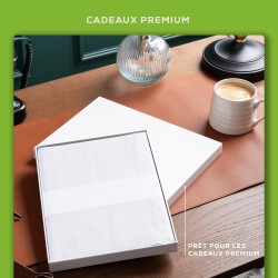 Beechmore Books Carnet ligné de 21,6 x 29,2 cm - Format A4-160 pages lignées - Couverture rigide en cuir - Pour homme et femme -