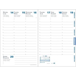 Quo Vadis - Recharge Agenda - 2026 - Affaires Recyclé - Semainier Planning - Multilingue - 13 mois de décembre à décembre - 10x1