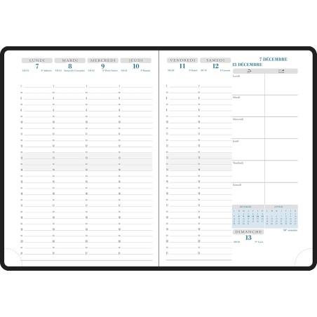 Exacompta - 20842E - Recharge agenda semainier de bureau Visuel Horizons 20 - 15 x 21 cm - Janvier à Décembre 2026 - Recharge