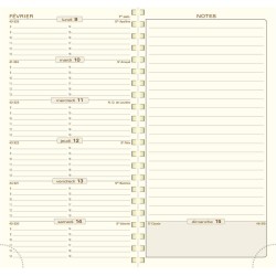 Exacompta - 17764E - Agenda semainier de poche Espace 17 Spiralé Duo Kaa - 9 x 17,5 cm - Janvier à décembre 2025 - Coloris aléat