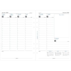Filofax A5 1 semaine sur 2 pages vertical français 2025