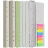Wonderpool Recharges Papier 320 Pages 100gsm 6 Trous Papier pour 6 Reliure à Anneaux Cahier avec Séparateur Pochettes Signet (Qu