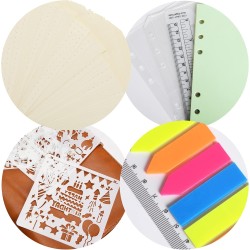 Wonderpool Recharges Papier 320 Pages 100gsm 6 Trous Papier pour 6 Reliure à Anneaux Cahier avec Séparateur Pochettes Signet (Qu