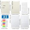 Wonderpool Recharges A5 320 Pages 100gsm 6 Trous pour Reliure à Anneaux - Cahier avec Séparateur, Pochettes, Signet (Papier Lign