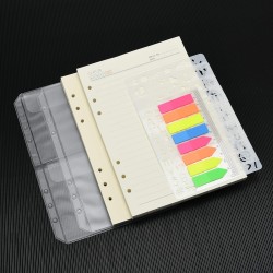 Wonderpool Recharges A5 320 Pages 100gsm 6 Trous pour Reliure à Anneaux - Cahier avec Séparateur, Pochettes, Signet (Papier Lign