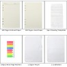 Wonderpool Recharges A5 320 Pages 100gsm 6 Trous pour Reliure à Anneaux - Cahier avec Séparateur, Pochettes, Signet (Papier Lign