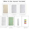 Wonderpool Recharges Papier 320 Pages 100gsm 6 Trous Papier pour 6 Reliure à Anneaux Cahier avec Séparateur Pochettes Signet (Qu
