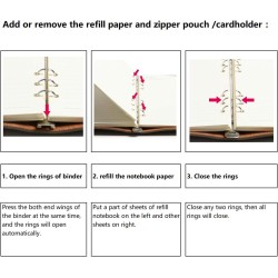 Wonderpool Recharges Papier 320 Pages 100gsm 6 Trous Papier pour 6 Reliure à Anneaux Cahier avec Séparateur Pochettes Signet (Qu