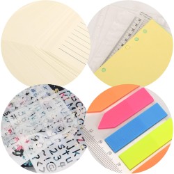 Wonderpool Recharges 320 Pages 100gsm 6 Trous pour Reliure à Anneaux - Cahier avec Séparateur, Pochettes, Signet (Ligné, A6)