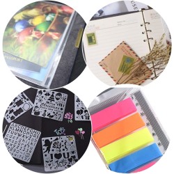Wonderpool Recharges 320 Pages 100gsm 6 Trous pour Reliure à Anneaux - Cahier avec Séparateur, Pochettes, Signet (Ligné & Non Li