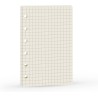 Recharge A7 pour agenda Filofax, 11 styles au choix, 6 trous/100 g/m², 12 x 8 cm, Harphia Grid Square