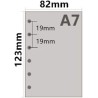 Recharge A7 pour agenda Filofax, 11 styles au choix, 6 trous/100 g/m², 12 x 8 cm, Harphia Grid Square