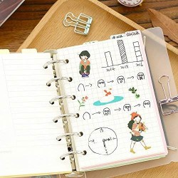 Recharge A7 pour agenda Filofax, 11 styles au choix, 6 trous/100 g/m², 12 x 8 cm, Harphia Grid Square