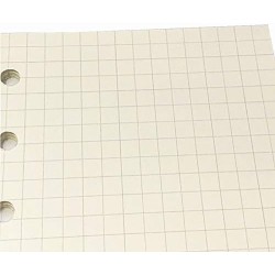 Recharge A7 pour agenda Filofax, 11 styles au choix, 6 trous/100 g/m², 12 x 8 cm, Harphia Grid Square
