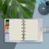 Recharge A7 pour agenda Filofax, 11 styles au choix, 6 trous/100 g/m², 12 x 8 cm, Harphia Grid Square