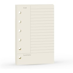 Recharge A7 pour agenda Filofax, 11 styles au choix, 6 trous/100 g/m², 12 x 8 cm, Harphia Cornell