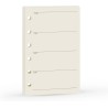 Harphia Recharge d’agenda A7 pour Filofax, non datée, commence par lundi à gauche, 6 trous/100 g/m², 45 feuilles/90 pages, 12,3 