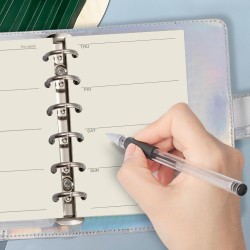 Harphia Recharge d’agenda A7 pour Filofax, non datée, commence par lundi à gauche, 6 trous/100 g/m², 45 feuilles/90 pages, 12,3 