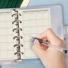 Recharge A7 pour agenda Filofax, 11 styles au choix, 6 trous/100 g/m², 12 x 8 cm, Harphia Monthly Plan