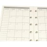Recharge A7 pour agenda Filofax, 11 styles au choix, 6 trous/100 g/m², 12 x 8 cm, Harphia Monthly Plan