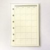 Recharge A7 pour agenda Filofax, 11 styles au choix, 6 trous/100 g/m², 12 x 8 cm, Harphia Monthly Plan