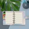 Recharge A7 pour agenda Filofax, 11 styles au choix, 6 trous/100 g/m², 12 x 8 cm, Harphia Monthly Plan