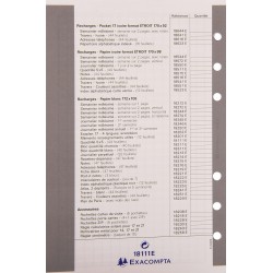 Exacompta - 18111E - Recharge Feuillets quadrillés 5x5 pour Organiseur Exatime 17 - 44 feuillets blancs