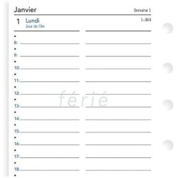 Blumie Shop Filo Recharge Format Pocket 2025 2026 Français 1 Jour Par Page Compatible Avec Filofax + 1 Index Adhésif Blumie (Sco
