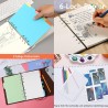 Ensemble de recharges de papier A5 6 trous Notes autocollantes rechargeables 100 feuilles/200 pages Intercalaires colorés A5 Not