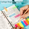 Ensemble de recharges de papier A5 6 trous Notes autocollantes rechargeables 100 feuilles/200 pages Intercalaires colorés A5 Not