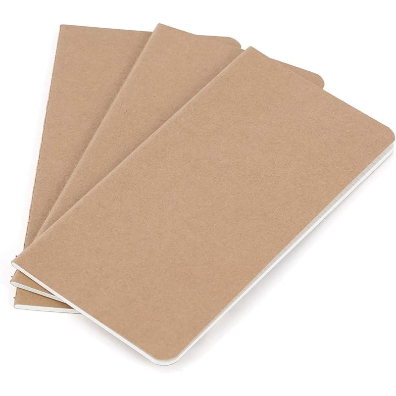 Inserts Pour Carnet De Voyage Wanderings - 8,25 X 4,25 Pouces (21 cm X 11 Cm) - Papier Vierge - Ensemble De 3 - Recharges De Jou