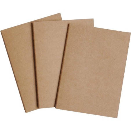 Inserts de Rechange pour Carnet de Notes de Voyageur - 12,5x9 cm B7 - Pages Blanches - Lot de 3 | Taille Du Journal de Passeport