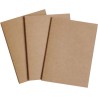 Inserts de Rechange pour Carnet de Notes de Voyageur - 12,5x9 cm B7 - Pages Blanches - Lot de 3 | Taille Du Journal de Passeport