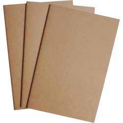 Wanderings Grande Recharge Blanche Pour Carnet De Voyage/Grande Recharge De Journal | 7" x 10,7" / 18cm x 27cm | 3 Carnets, 180 