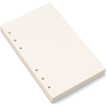 Recharge de papier vierge a6, 6 trous pour classeur personnel a6, 80 feuilles/160 pages vierges, 10,4 x 16,8 cm, beige (1)