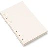 Recharge de papier vierge a6, 6 trous pour classeur personnel a6, 80 feuilles/160 pages vierges, 10,4 x 16,8 cm, beige (1)