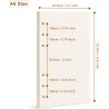 Recharge de papier vierge a6, 6 trous pour classeur personnel a6, 80 feuilles/160 pages vierges, 10,4 x 16,8 cm, beige (1)