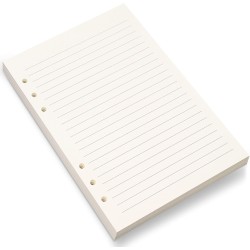 Recharge de papier ligné a5, 6 trous pour agenda filofax a5, feuilles mobiles lignées de 8 mm, 80 feuilles/160 pages, 14 x 21 cm